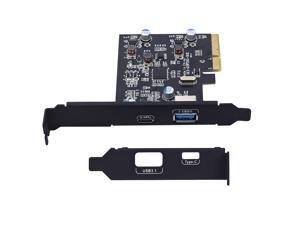 PCI-E PCI Express to USB 3.1 Gen2 10Gbps Riser Post Card Hub Type A and Type C 2-Port PCIe Expansion Adapter Card For Windows 7/8/8.1/10/Linux PCI-E PCI Express to USB 3.1 Gen2 10Gbps Riser Post Card Hub Type A and Type C 2-Port PCIe Expansion Adapter Card For Windows 7/8/8.1/10/Linux