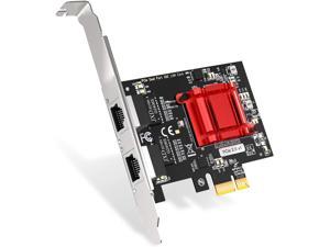 Dual Port 1Gbps PCIe Network Card with Intel 82576 Chip, Gigabit Ethernet Converged Adapter, 2 RJ45 Ports PCI Express NIC Card for Server Support Windows/Windows Server/Linux/Freebsd/DOS