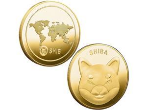 2PCS Gold Shibcoin Commemorative Coin 1oz Gold Plated Shiba Inu Shib Coin 2021 Limited Edition Collectible Coin with Protective Case (Gold)