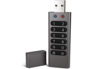Secure USB Drive, 32GB Encrypted USB Flash Drive Hardware Password Memory Stick with Keypad U Disk Flash for Personal Protection, Personal USB 3.0 AES 256-bit Encryption