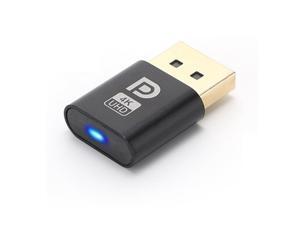 Virtual Display Adapter DP DisplayPort Dummy Plug 4K Headless Ghost Connector EDID 3840*2160 @17Hz with Indicator Light Virtual Display Adapter DP DisplayPort Dummy Plug 4K Headless Ghost Connector EDID 3840*2160 @17Hz with Indicator Light