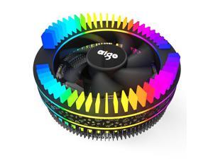 NEW RGB CPU Fan Cooler Air Cooling Radiator Down-pressure Install Silent 3Pin Colorful PC Heatsink for AMD Intel Core I3 I5