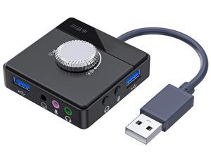 USB Sound Card Desktop Computer Notebook External Audio Converter Microphone Voice Live Sound Card