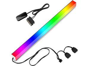 0.98ft RGB Light Strip for Game PC Case,Magnetic ARGB LED Strip Lights,Sync Color Changing&Light Speed Led Strip with Controller,5V 3Pin Header Compatible with COOLMOON Hub