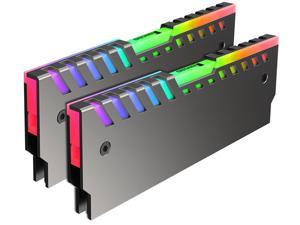 2Pcs RGB RAM Heatsink DDR DDR3 DDR4 Memory Radiator Vest Cooling Heat Spreader Cooler for Desktop PC Computer Gaming Overclocking  (RGB Version)