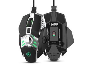 Wired Gaming Mouse 6400DPI 7Key Macro Definition Programmable Wired Mouse Gamer Mice Breathing light for Computer Laptop PC PUBG