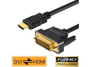 HDMI to DVI Cable DVI to HDMI Male 24+1 DVI-D Male Adapter Gold Plated 1080P for HD HDTV HD PC Projector PS4 etc. (9 Feet 3 Meters)