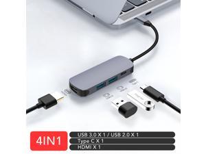 Type C 4-in-1 USB C Hub Type-C to HDMI USB 3.0 2.0 Multi USB C Docking Station Laptop Switch HDMI for MacBook Pro Air for Notebook Laptop Phone