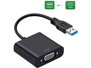 USB 3.0 to VGA Adapter, USB to VGA Video Adapter Converter External Video Graphic Card Multi Monitor Display 1080p Resolution Compatible with Windows 10/8.1/8/7/XP for PC Laptop Desktop Projector