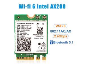 NEW Intel Dual Band Wireless-AX200NGW WLA/Wi-Fi 6 AX200 2230 2x2 AX+ Bluetooth 5.1,M.2/A-E-Key (AX200.NGWG) Wi-Fi 6 AX200 without vPro, 2.4GHz/5GHz WiFi, Bluetooth 5.1, M.2/A-E-Key 802.11ax NEW Intel Dual Band Wireless-AX200NGW WLA/Wi-Fi 6 AX200 2230 2x2 AX+ Bluetooth 5.1,M.2/A-E-Key (AX200.NGWG) Wi-Fi 6 AX200 without vPro, 2.4GHz/5GHz WiFi, Bluetooth 5.1, M.2/A-E-Key 802.11ax