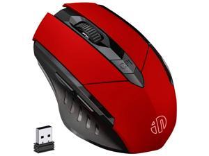 Slient Wireless Mouse, Large Ergonomic Rechargeable 2.4G Optical Wireless Mouse PC Laptop Cordless Mice with USB Nano Receiver, for Windows Windows 7/8/10/XP, Vista and Mac OS Computer Office Mouse