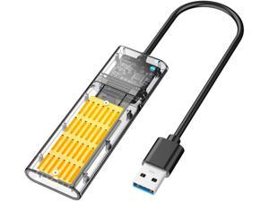 Transparent M.2 SSD Enclosure High Speed USB3.0 Gen1 5Gb/S M.2 NGFF SATA External Hard Drive Case for PC