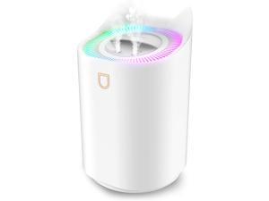 3L Cool Mist Humidifiers, Diffuser for Essential Oils,Quiet Ultrasonic Humidifier for Bedroom,Large Home,Baby Room,Plant,Up to 50 Hours Time with Adjustable Double Spray,Colorful Lights,Easy to Clean