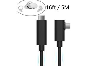 USB C to USB C VR Link Cable 16ft(5m) for Oculus Quest 2 / Quest 1 USB C to C with E-Mark Chip USB 3.2 Gen 1 5Gbps ,High Speed Data Transfer & Fast Charging Compatible with Oculus Quest 2 VR Headset USB C to USB C VR Link Cable 16ft(5m) for Oculus Quest 2 / Quest 1 USB C to C with E-Mark Chip USB 3.2 Gen 1 5Gbps ,High Speed Data Transfer & Fast Charging Compatible with Oculus Quest 2 VR Headset