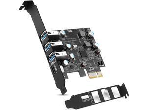 PCI-E to USB 3.0 Type C +3 Type A Expansion Card - Interface USB 3.0 4-Port Express Card Desktop Supports UASP with Low Profile Bracket for Windows MAC Pro Linux