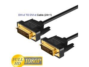 High Speed  DVI to DVI Cable 10ft/3M, Gold Plated Plug DVI-D 24+1 Cable Male to Male Digital Video Monitor Cable,Support 1080P, for Gaming, DVD, HDTV and Projector