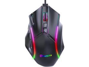 USB Wired Gaming Mouse, 6 Adjustable DPI [12800 DPI] Computer Mouse, Optical Sensor 13 RGB Mouse, Gaming Mouse Wired with 12 Programmable Buttons, Ergonomic PC Gaming Wired Mouse for Laptop Desktop PC