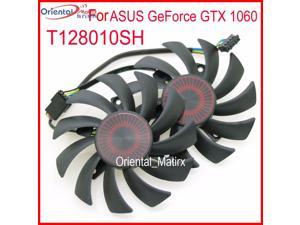 2pcs/lot T128010SH T128010BH DC 12V 0.25A 75mm VGA Fan For ASUS GeForce GTX 1060 GTX1060-03G-SI Graphics Card Fan 5Pin