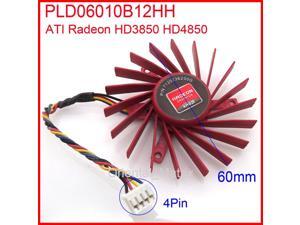 NTK PLD06010B12HH W7000 60mm DC 12V 0.4A 4Pin For ATI Radeon HD3850 HD4850 W7000 Graphics Card Cooler Cooling Fan NTK PLD06010B12HH W7000 60mm DC 12V 0.4A 4Pin For ATI Radeon HD3850 HD4850 W7000 Graphics Card Cooler Cooling Fan