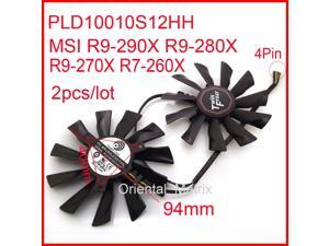 2pcs/lot PLD10010S12HH 95mm 4Pin VGA Fan For MSI R9-290X R9-280X R9-270X R7-260X Graphics Card Fan 2pcs/lot PLD10010S12HH 95mm 4Pin VGA Fan For MSI R9-290X R9-280X R9-270X R7-260X Graphics Card Fan