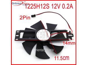 DC BRUSHLESS FAN 1225H12S DF1202512SEMN 12V 0.2A 11.5cm For Induction Cooker Cooling Fan 2Pin