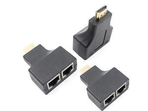 2pcs/pair HDMI Dual RJ45 CAT5E CAT6 UTP LAN Ethernet HDMI Extender Repeater Adapter 1080P For HDTV HDPC 2pcs/pair HDMI Dual RJ45 CAT5E CAT6 UTP LAN Ethernet HDMI Extender Repeater Adapter 1080P For HDTV HDPC