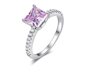 Exquisite Women Wedding Rings 1.5 Ct Fancy Pink Created Diamond 925 Sterling Silver Promise Anniversary RingXFR8246/6 Exquisite Women Wedding Rings 1.5 Ct Fancy Pink Created Diamond 925 Sterling Silver Promise Anniversary RingXFR8246/6