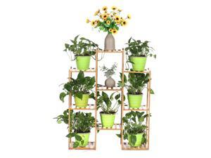 Multi-layer Plant Shelve Floor-standing Potted Plant Rack Thicken Batten Breathable Material for Garden Sets-Type D Multi-layer Plant Shelve Floor-standing Potted Plant Rack Thicken Batten Breathable Material for Garden Sets-Type D