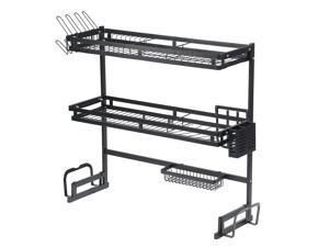 Stainless Steel All-In-One Versatile Organizer Dishes Rack for Kitchen Storage Tool-65cm/2 Layers Stainless Steel All-In-One Versatile Organizer Dishes Rack for Kitchen Storage Tool-65cm/2 Layers