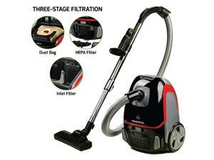 Ovente Electric Canister Vacuum 1400 Watts with Energy Saving Speed Control, 1.5 Meter Crush-Proof Hose and 3 Premium Attachments, Advanced 3 Level Filtration with HEPA Filter, Black (ST1600B) Ovente Electric Canister Vacuum 1400 Watts with Energy Saving Speed Control, 1.5 Meter Crush-Proof Hose and 3 Premium Attachments, Advanced 3 Level Filtration with HEPA Filter, Black (ST1600B)