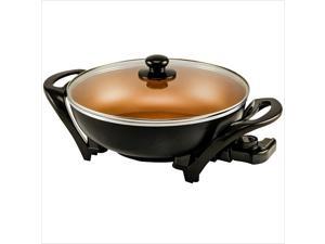 Ovente 13 Inch Electric Kitchen Skillet with Nonstick Aluminum Coated Surface & Glass Lid Cover, Indoor Countertop Cooking Wok with Temperature Control and Handle Compact Easy Clean, Copper SK3113CO Ovente 13 Inch Electric Kitchen Skillet with Nonstick Aluminum Coated Surface & Glass Lid Cover, Indoor Countertop Cooking Wok with Temperature Control and Handle Compact Easy Clean, Copper SK3113CO