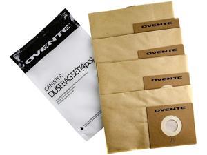 Ovente 4-Pack Premium Disposable Compact Dust Bag Replacement with 99.9% Ultra Filtration, Fit for ST1600 Canister Vacuum Cleaner Model Series Large Size and Easy Storage, Brown ACPST16704 Ovente 4-Pack Premium Disposable Compact Dust Bag Replacement with 99.9% Ultra Filtration, Fit for ST1600 Canister Vacuum Cleaner Model Series Large Size and Easy Storage, Brown ACPST16704