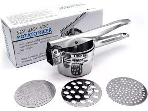 NW 1776 Stainless Steel Potato and Masher with 3 Interchangeable Disc&Vegetables Masher