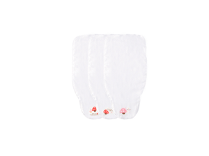 3Pcs Sweat Absorb Cloth Back Towel Toddler Soft Gauze Towel - 5 White 70