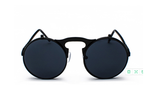 Retro Steam Punk Sunglasses Round Flip Up Metal Frame Sunglasses Women Men Retro Steam Punk Sunglasses Round Flip Up Metal Frame Sunglasses Women Men