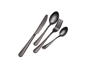 Stainless Steel Flatware Set With Knives Forks Spoons Black Stainless Steel Flatware Set With Knives Forks Spoons Black