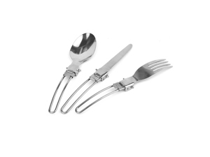 Outdoor Camping Picnic Tableware Stainless Steel Folding Tableware - 3Pcs 3Pcs Outdoor Camping Picnic Tableware Stainless Steel Folding Tableware - 3Pcs 3Pcs
