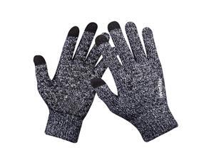 Winter Touch Screen Thermal Knit Gloves Men Women For Smart Phone Black White Winter Touch Screen Thermal Knit Gloves Men Women For Smart Phone Black White