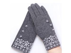 Women'S Fashion Warm Winter Thick Gloves With Button