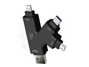 Select Mall 4 In 1 K-type Type-c Card Reader Multi-function TF Card SD Card OTG Card All-in-one Card Reader-Black Select Mall 4 In 1 K-type Type-c Card Reader Multi-function TF Card SD Card OTG Card All-in-one Card Reader-Black