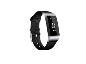Bands Compatible With Fitbit Charge 3,Woven Fabric Breathable Watch Strap - Black Black Bands Compatible With Fitbit Charge 3,Woven Fabric Breathable Watch Strap - Black Black