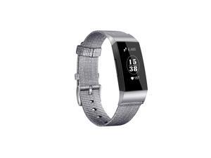 Bands Compatible With Fitbit Charge 3,Woven Fabric Breathable Watch Strap - Grey Grey Bands Compatible With Fitbit Charge 3,Woven Fabric Breathable Watch Strap - Grey Grey