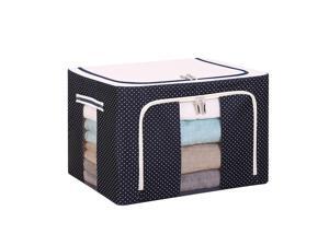 Large Capacity Clothing Box Waterproof And Moistureproof Quilt Receiving Box - Navy Dots Blue 66L(50X40X33) Large Capacity Clothing Box Waterproof And Moistureproof Quilt Receiving Box - Navy Dots Blue 66L(50X40X33)