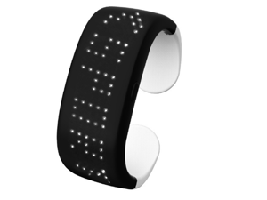 WJS Creative Button Control Dynamic Display LED Display Light Bracelet Suitable for Bar Party Birthday Atmosphere Night-White