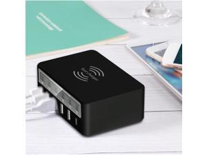 Wireless QC3.0 Wall Charger,SIROKA,7 in 1 100W 6 Ports with Wireless Charger stand fast charger station Hub for Android handsets,Tablets,Laptop,Black&White Wireless QC3.0 Wall Charger,SIROKA,7 in 1 100W 6 Ports with Wireless Charger stand fast charger station Hub for Android handsets,Tablets,Laptop,Black&White