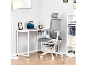 Tall Computer Desk Seat with Adjustable Headrest, Seat Height and Armrests