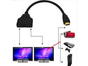 HDMI Port Male to Female 1 Input 2 Output Splitter Cable Adapter Converter 1080P HDMI Port Male to Female 1 Input 2 Output Splitter Cable Adapter Converter 1080P
