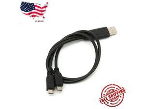 USB Male to Micro USB Dual Male 2 male Y Adapter Splitter Cable Converter M477