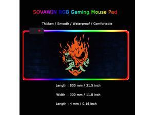 HISPETECH 800x300mm RGB Gaming Mouse Pad For Cyberpunks 2077 Gaming Mouse Pad LED Large XL Hyper Beast Locking Edge Non-slip Computer Mousepad Gamer RGB Desk Mat Speed For Boys Men Gift HISPETECH 800x300mm RGB Gaming Mouse Pad For Cyberpunks 2077 Gaming Mouse Pad LED Large XL Hyper Beast Locking Edge Non-slip Computer Mousepad Gamer RGB Desk Mat Speed For Boys Men Gift