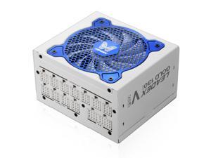 Super Flower Leadex V PRO (White), 1000W 80+ Gold Power Supply, Smallest 130mm 1000W ATX PSU, 10 Years Warranty, Patent Super Connectors, Full Modular With Ultra-Flexible Flat Ribbon Cables, FDB Fan,